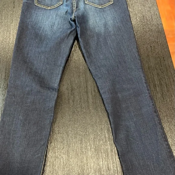 Tory Burch Cropped Slim Boot Cut Jeans Teal‎ Low Rise Designer Size 23